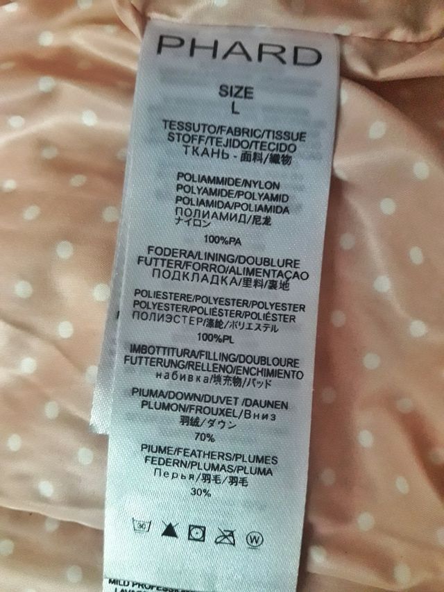 Abrigo italiano plumón 100% color champán talla S