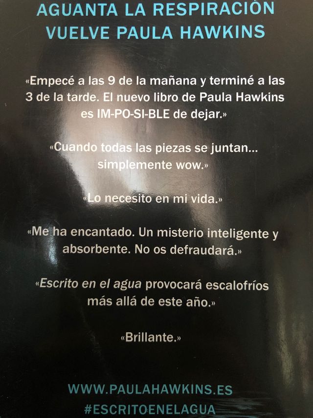 Libro escrito en el agua