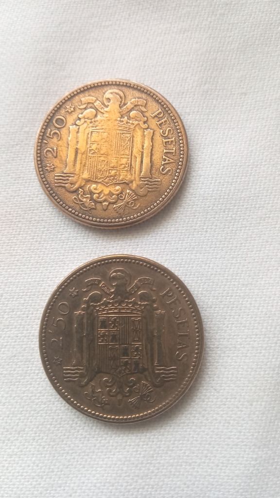 Monedas de franco de 2'50