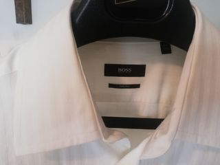 camisa blanca hugo boss hombre