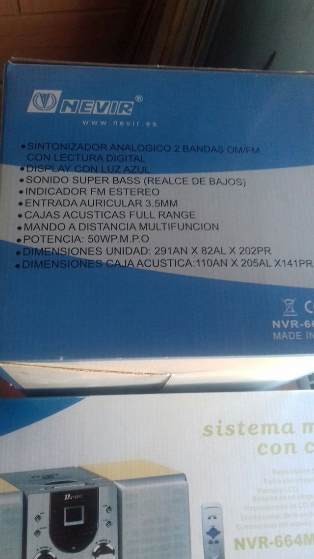 mini cadena de musica a estrenar nueva!!! Nevir