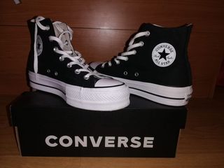 converse plataforma negra lentejuelas