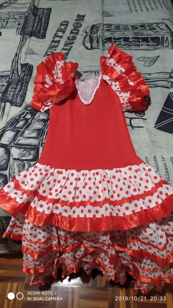 Vestido andaluz tamanho 12