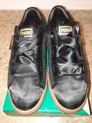 puma basket heart hombre rojas