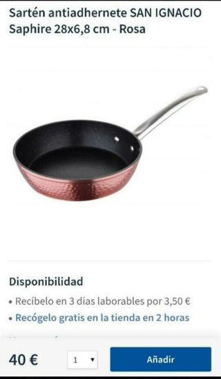 Sartén 28 cm de segunda mano en Murcia en WALLAPOP San Ignacio Neon sarten Grill (28 cm Diámetro dorado