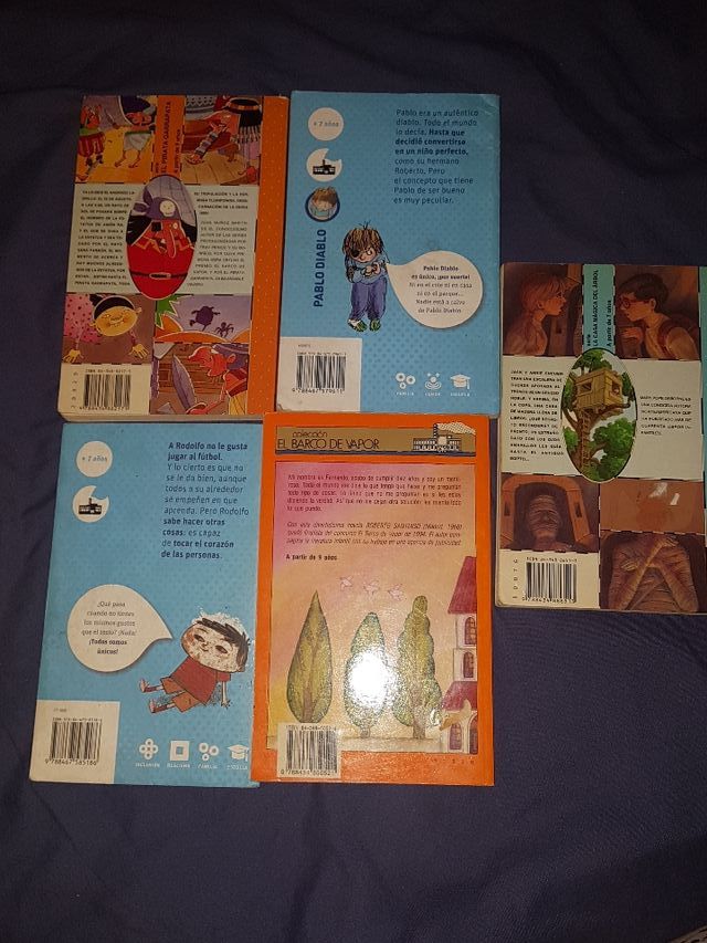 libro del barco de vapor de siete a nueve años.