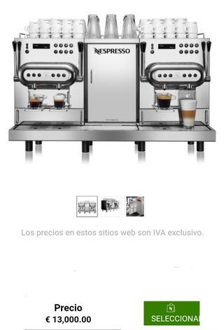 Cafetera profesional Nespresso águila 420 de segunda mano por 4.800 EUR en  Valencia en WALLAPOP