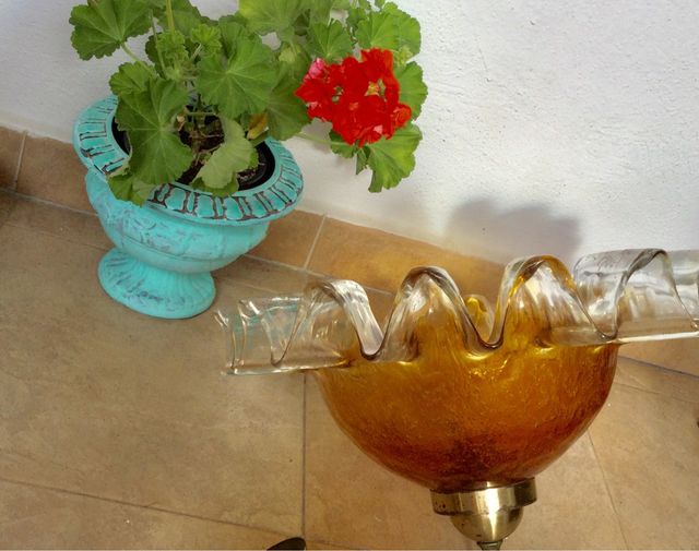 Lámpara vintage de cristal soplado de segunda mano por 175 € en