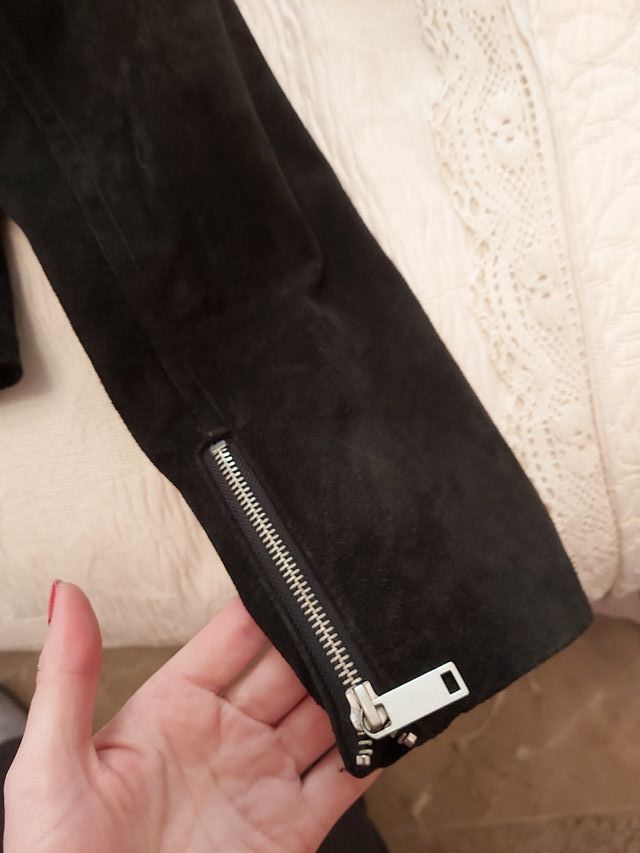 Ganga CHAQUETA-CAZADORA PIEL AUTÉNTICA DE BLANCO