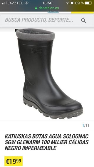 Botas de agua cálidas T 27-28 decathlón Solognac de segunda mano por 9 EUR  en Madrid en WALLAPOP