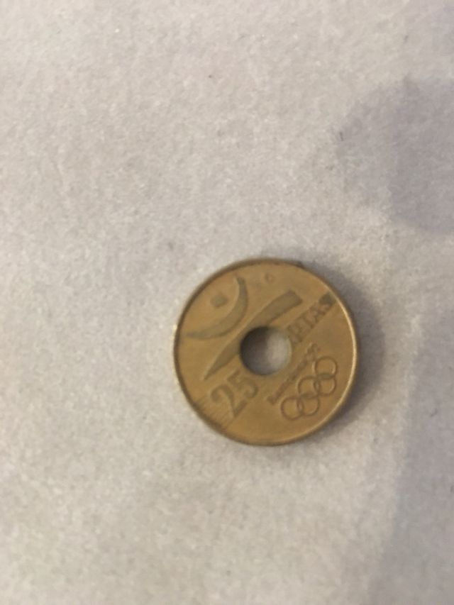 4 monedas de 25 pesetas 