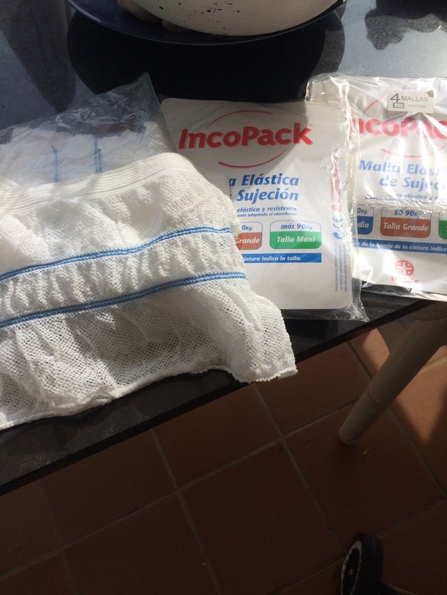 Vendo bragas de hospital