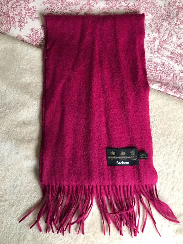 BARBOUR bufanda fucsia vino 
