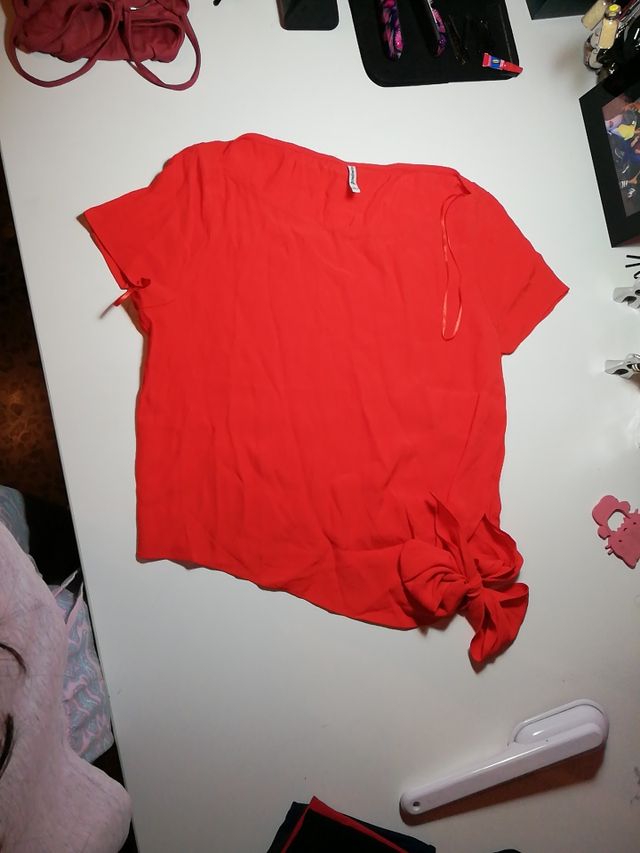 camiseta de gasa roja