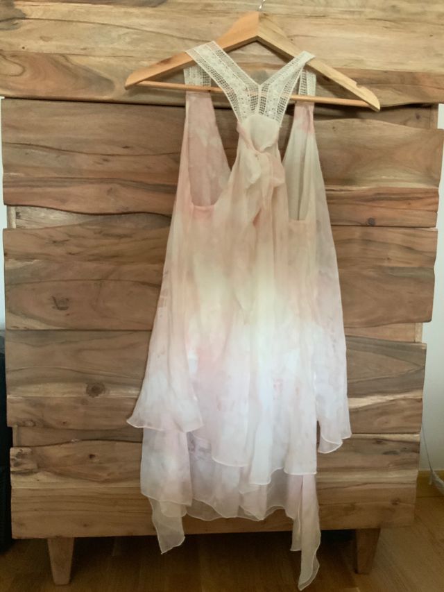 Vestido gasa rosa fresquito,