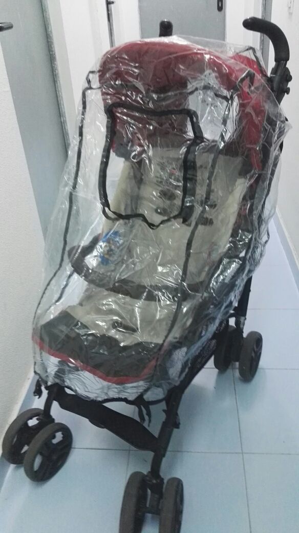 silla de paseo Janécon saco y plástico para lluvia
