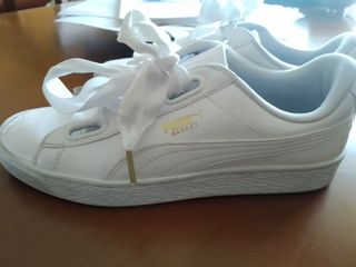 zapatillas puma charol blancas