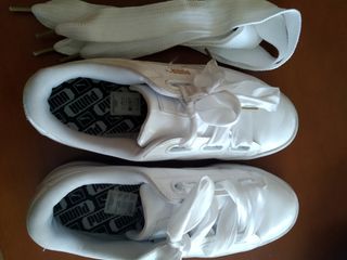 puma blancas charol
