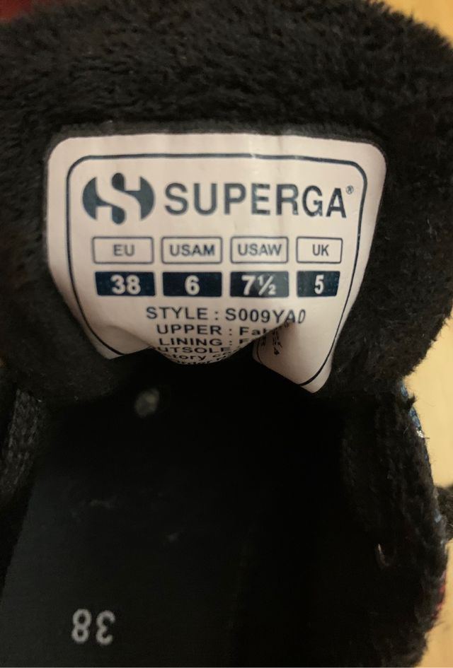 zapatillas Superga escocesa talla 38