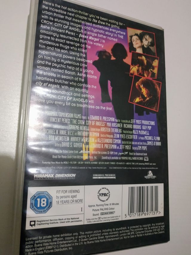 VHS The Crow City of Angels