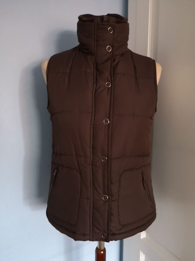 chaqueta Nylon marrón con  chaleco guateado