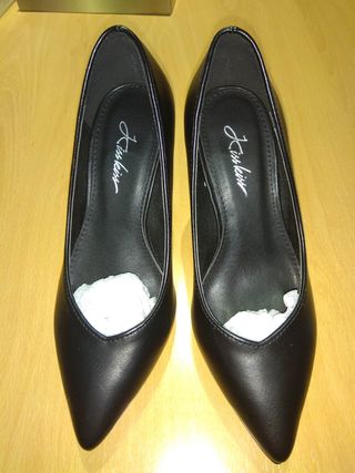 Zapatos de salón en satén negro con tacón de aguja - ¡DESDE LA TALLA 35  HASTA LA 46! - Pleaser Classique-20 - Psicodelia