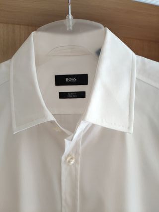 Camisas Hombre | Camisa Slim Fit De Algodón Con Estampado Abstracto Gris | BOSS  HUGO • RTMINDIA