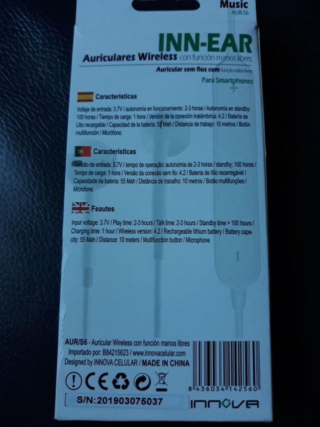 AURICULARES INALAMBRICOS INNOVA SIN ESTRENAR