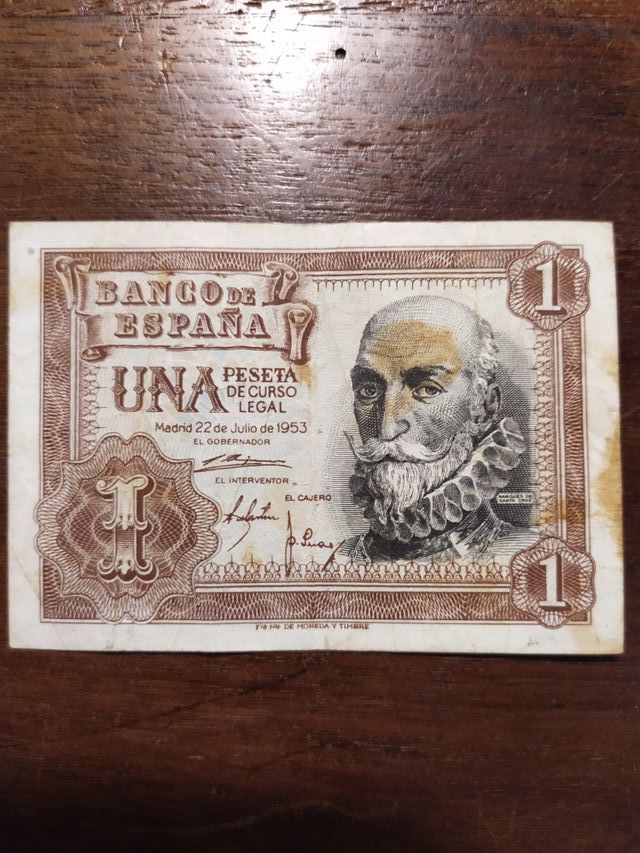 2 billetes 1 peseta del Marqués de la Cruz