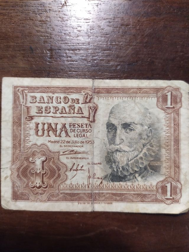 2 billetes 1 peseta del Marqués de la Cruz
