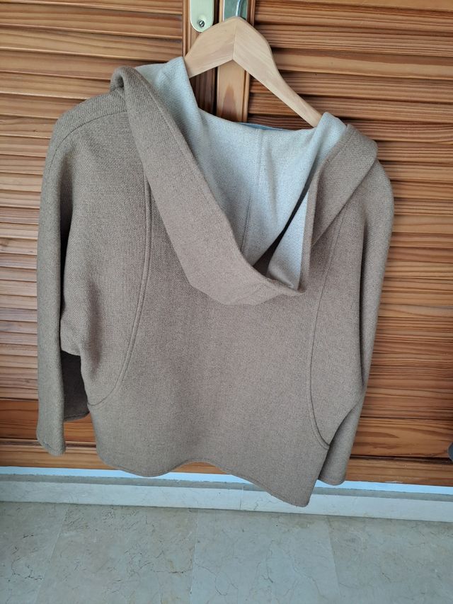 Chaquetón de paño de lana a doble cara, en talla M