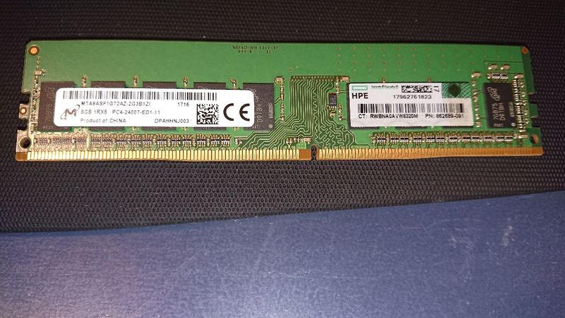 8 Gb RAM DDR4 ECC HP 862974-B21