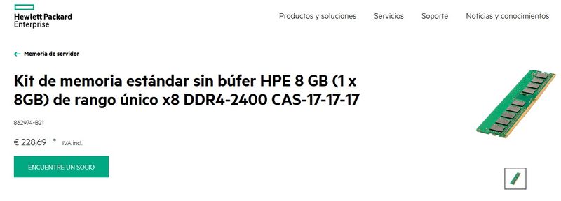 8 Gb RAM DDR4 ECC HP 862974-B21 afbeelding 5
