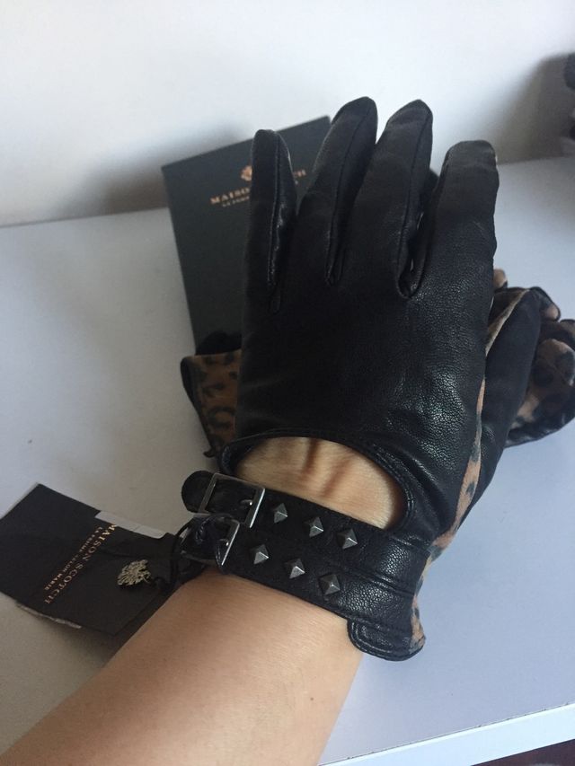 Guantes de piel de marca