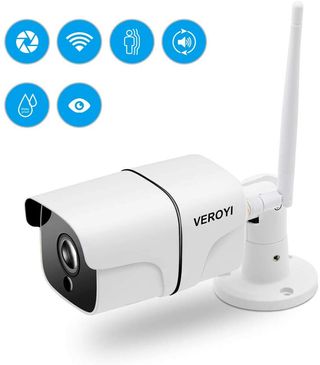 CCTV C/ámara Bala1080P 4-en-1 24H Luces c/álidas a Todo Color C/ámara de Seguridad Bullet C/ámara de luz Ultra Baja IP66 Resistente a la Intemperie PAL