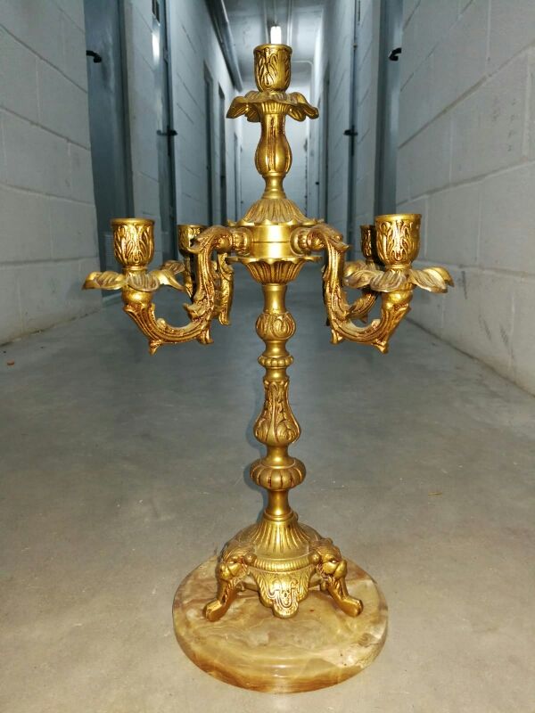 juegos candelabros de bronce