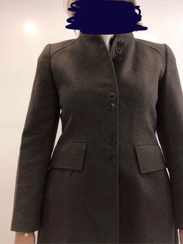 Abrigo marrón mujer ZARA talla 40