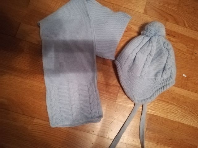 Conjunto gorro y bufanda bebé niño 1-2 años