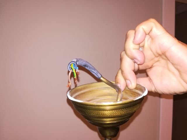 Lámpara holandesa de bronce