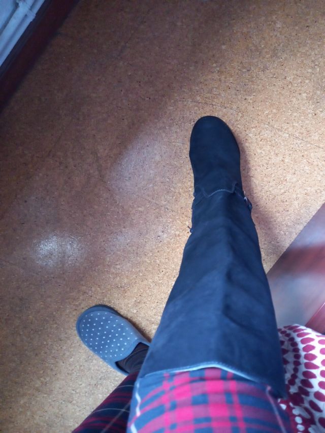 Botas altas azul marino de uterque 