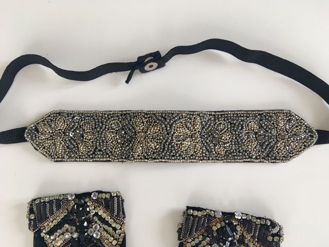 Pack guantes + cinturón pedrería