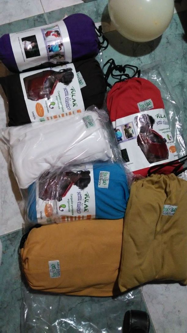 Fular porteo semiélastico, resto de tienda.