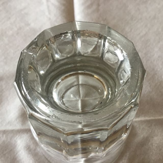 Vaso CAVIAR Cristal antiguo macizo brocante