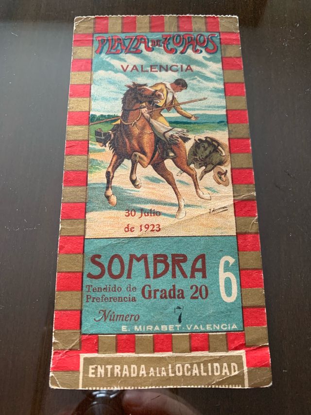 Plaza de toros de Valencia. Años 20, julio 1923