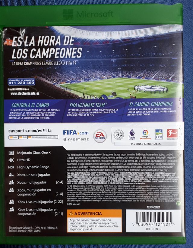 Juego Fifa 19 para Xbox One
