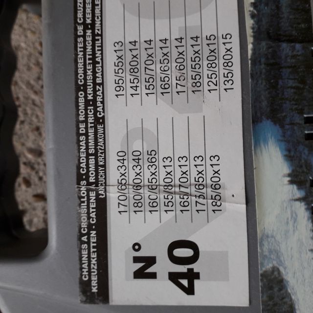 Vendo cadenas de nieve sin usar