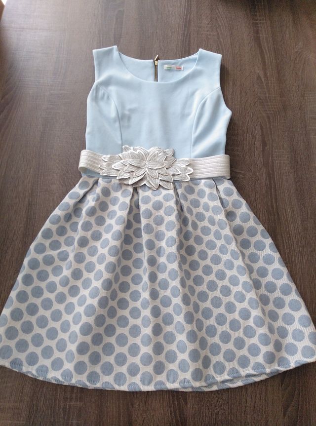 Vestido color azul cielo talla S