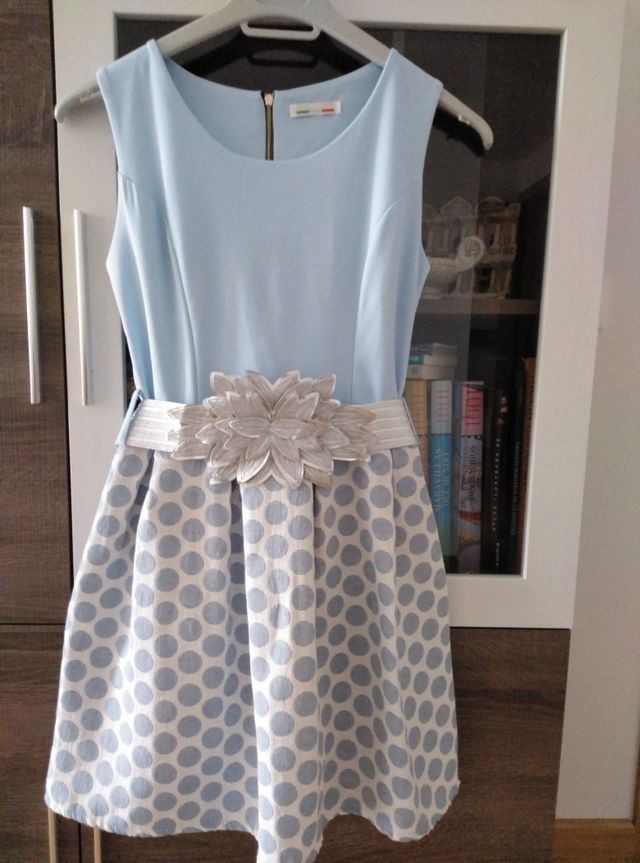 Vestido color azul cielo talla S