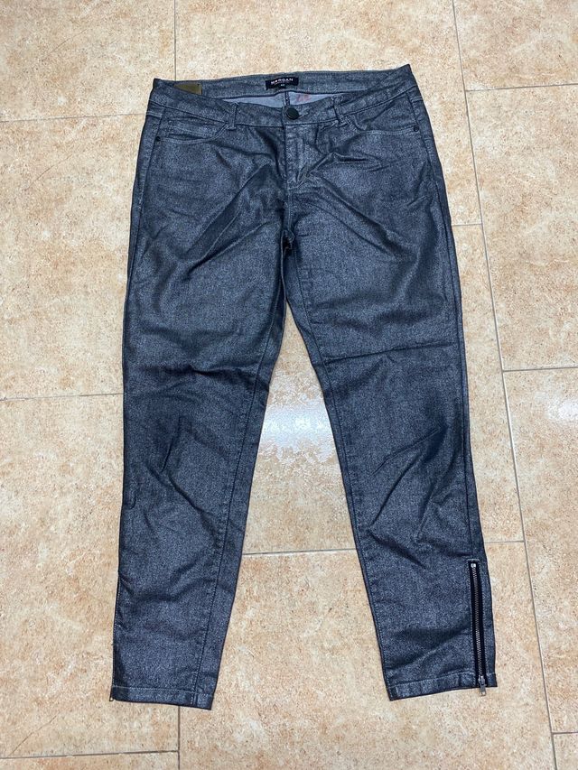 Pantalón vaquero Efecto brillante elástico 40