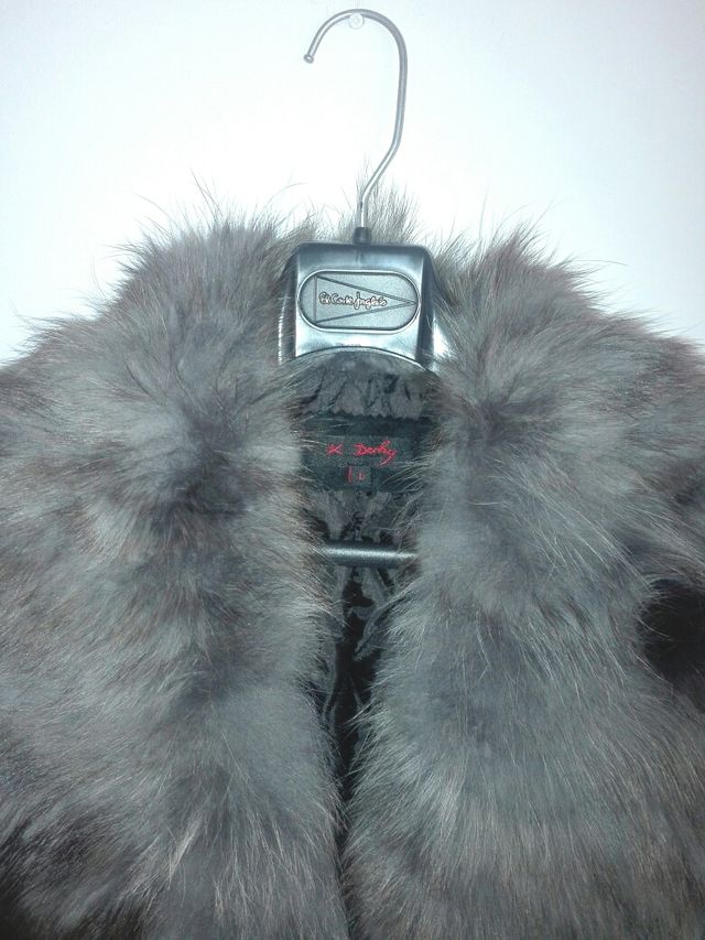 ABRIGO DE ANTE Y PIEL AUTÉNTICO